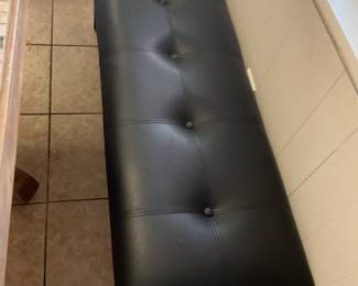 Black Leather Bench