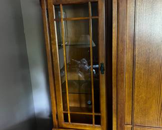 (2)Side Storage Cabinet w/ Glass Doors of the 3 Piece Storage & TV Cabinet