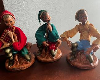 Vintage Tilso Pixie statues from Hong Kong set of 3