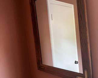 Mirror with Wood Trim