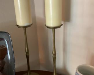 Pair of brass candlesticks