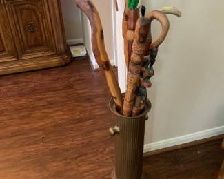 Wood Hand Carved Walking Sticks