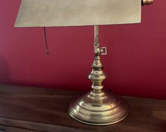 Vintage, gold bankers, piano, desk bedside lamp