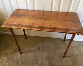 Antique folding sewing table