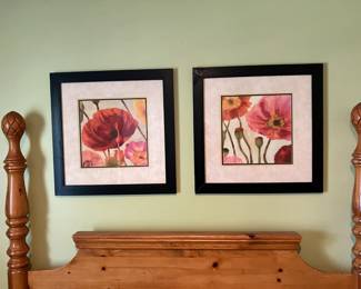 Elise Remember framed poppy prints