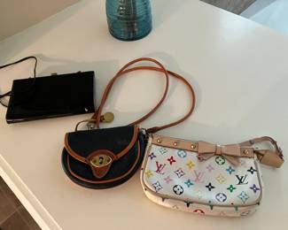 Vintage handbag, Dooney Bourke handbag, Louis Vuitton handbag