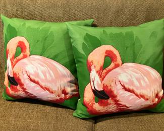 Pink flamingo pillows