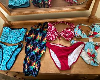 4 of the over 30 swimsuits, size small to medium