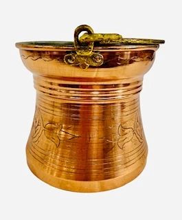 Copper and brass  pot with handle Turkish 
