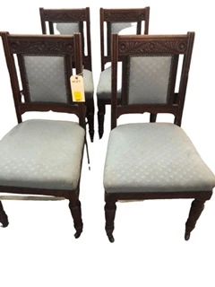 set of 4 antique chairs Victorian era 