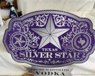 Texas Silver Star Metal sign