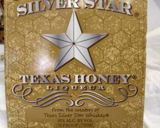Texas Silver Star Texas Honey Liqueur sign