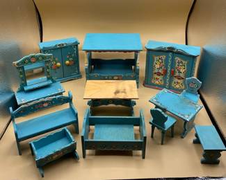 Vintage Doll House Contents