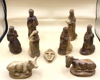 Hand Carved Nativity Scene
