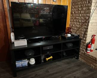 TV STAND and Items below. TV is not for sale.