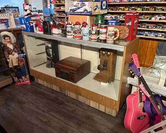 Store Display Case, Steins, Guitars, Puppet, Cars and More!