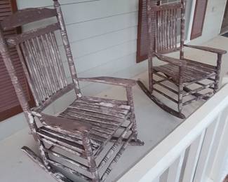 Rocking chairs - need sanding and painting, but sturdy and built well!
