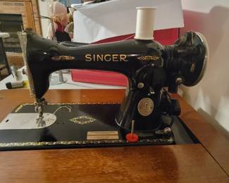 Singer sewing machine table with foot pedal