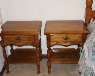 Nightstands - set. Part of bedroom suite with armoire and short dresser with mirror.