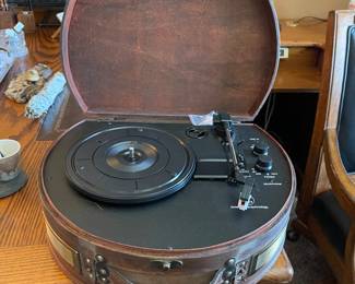 Cute record player in a case 