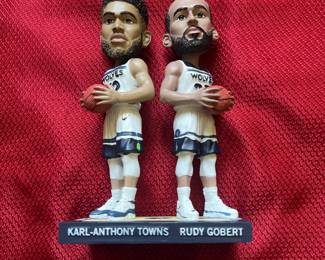 Timberwolves KAT and Rudy Gobert Bobble head w/box