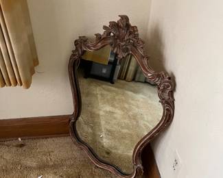 Ornate framed wall mirror