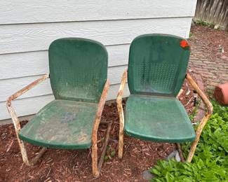 Awesome Vintage Metal Motel Chairs