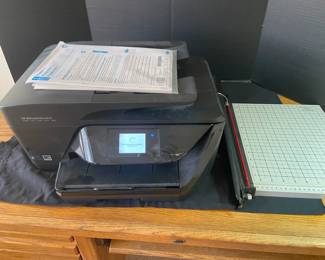 HP Office Jet Pro And A Boston Manual Paper Cutter