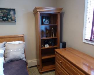 Full size sleigh bed & dresser, bookcase, night table, mirror, desk/hutch, desk chair