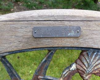 BERKELEY FORGE Cast Iron Wood Slatted Bench