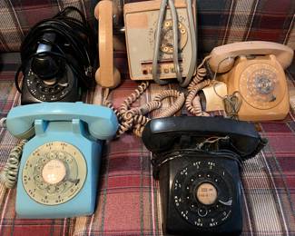 Old Telephones (rotary, push button),