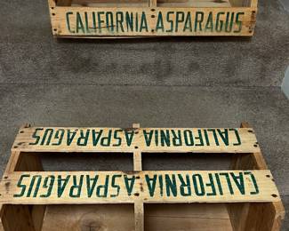 CALIFORNIA ASPARAGUS WOODEN CRATE