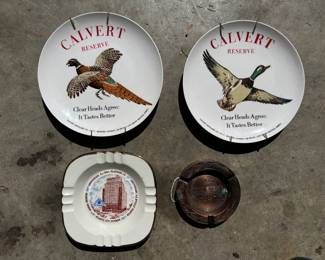 Calvert Whiskey Plates,