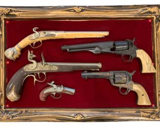 Mid century dimensional composite Pistol wall art 