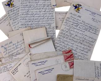 Original WWII Sailor Soldier wartime letters of hunting Subs, Shark infested waters and war life on the Sea 