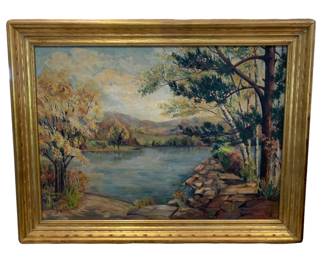 Original 1939 Oil on Canvas, signed Grace M Donkin 