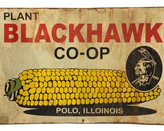 Large Metal Blackhawk advertising Sign