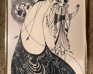 Aubrey Beardsley prints 'the peacock skirt'
