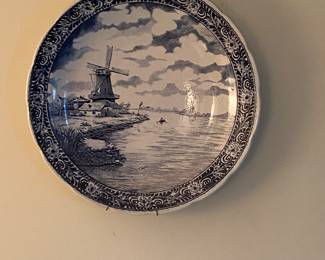 Vintage Delft Boch blue and white decorative plate