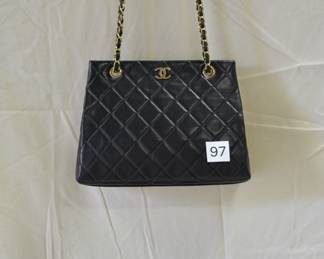BUY IT NOW! $1800. Chanel Black Leather, Quilted Handbag. Dimensions are approx. 11"W x 8"H x 3.5"D.