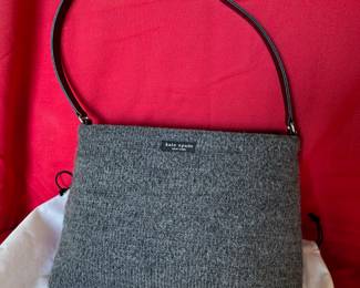 BUY IT NOW! $30. Kate Spade, Gray Wool, Knit, Handbag. New. Dimensions are 11"W x 8"H x 3"D.