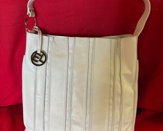BUY IT NOW! $100. Elliott Lucca, White, Leather Tote. New. Dimensions are 13"W x 13"H x 4"D.