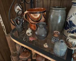 Assorted stoneware and pottery