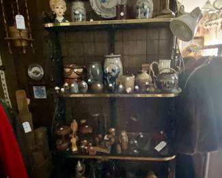 Assorted stoneware and pottery