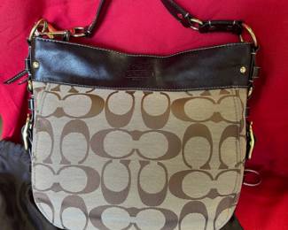 BUY IT NOW! $200. Coach Signature Zoe Tote. Brown Canvas with Leather Trim. New. Dimensions are 13"W x 12"H x 5"D.