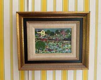 Country Landscape, Acrylic by Jo Sickbert, 1971