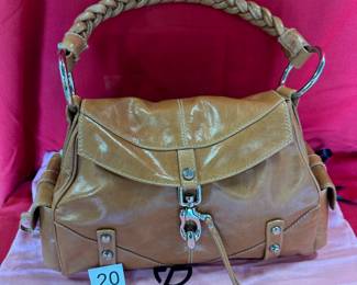 BUY IT NOW! $60. Francesco Biasia, Camel, Leather Handbag. Dimensions are 13.5"W x 8.5"H x 4"D. New.