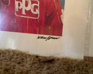 Signed poster, Mario Andretti