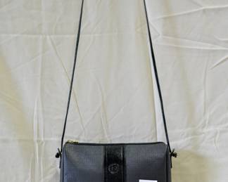 BUY IT NOW! $200. Fendi, Black Coated Canvas with Leather Trim, Crossbody Handbag. Dimensions are approx.. 10"W x 7"H x 3"D.