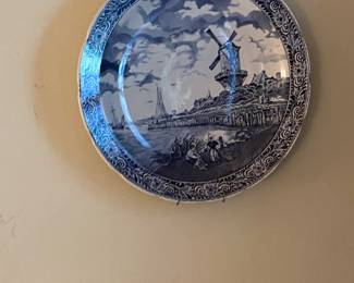 Vintage Delft Boch blue and white decorative plate